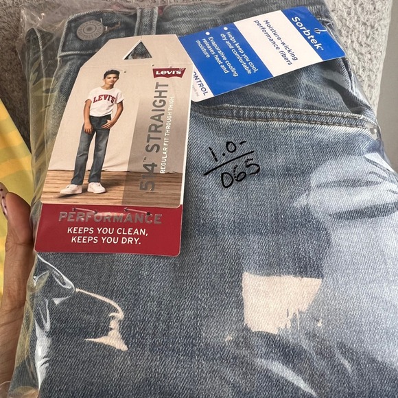 New Kids Levi's 514 Straight Fit Jeans Moisture Control Stretch Stain Release 12 - Picture 9 of 9